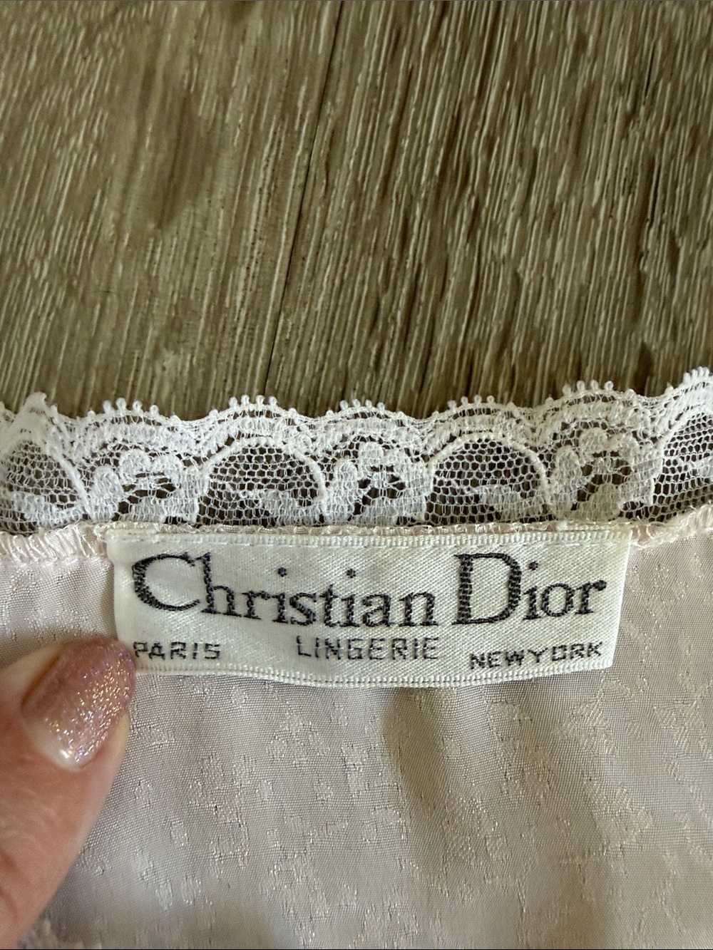 Dior Pink Lace-Trim Lingerie Long Nightgown - Picture 9 of 12